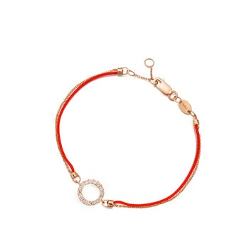 'Love Knot' 18K Rose Gold Diamond Bracelet