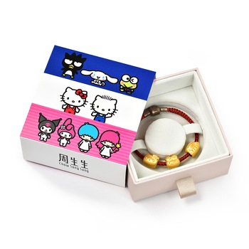 HELLO KITTY adjustable Leather Strap Ring with Slider Charm Lot of 2 