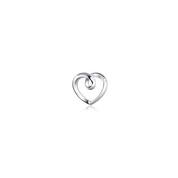'Ear Play' 950 Platinum Single Heart Earring