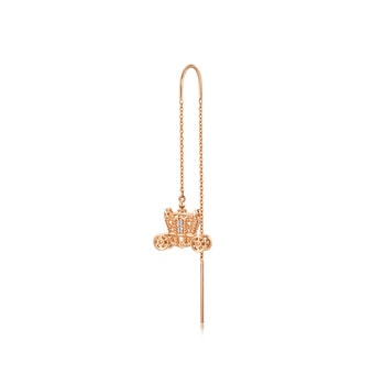 'Bless' 18K Rose Gold Diamond Single Earring