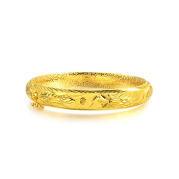 999.9 Gold Dragon & Phoenix Bangle | 84665K(~0.702 tael