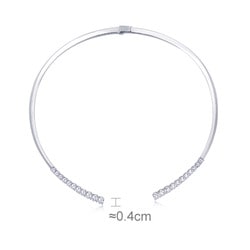 'Classic' 18K White Gold Diamond Necklace