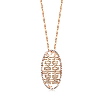 'Auspicious Collection' 18K Rose Gold Brown Diamond Pendant