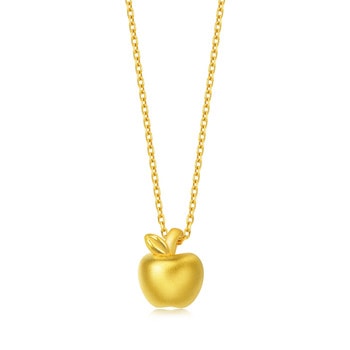 Gold apple pendant