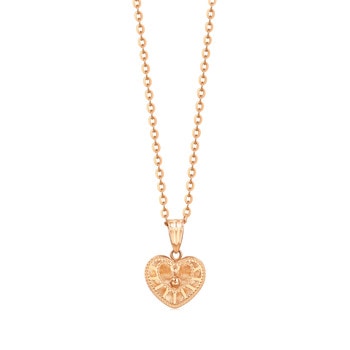 18K Rose Gold Heart Pendant