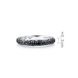 18k black diamond ring