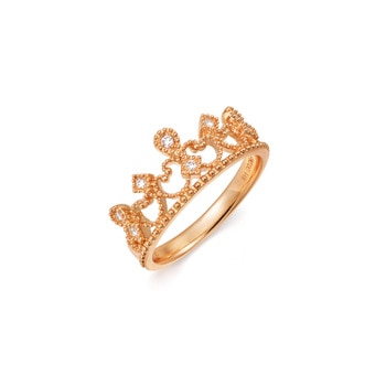 'Bless' 18K Rose Gold Diamond Ring