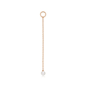 18K Red Gold Pearl Single Earring Accessory