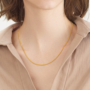 純金封入飾り (中国999.9純金) 999.9 Gold Necklace | 09225N(40 cm/~0.112 tael) | Chow Sang