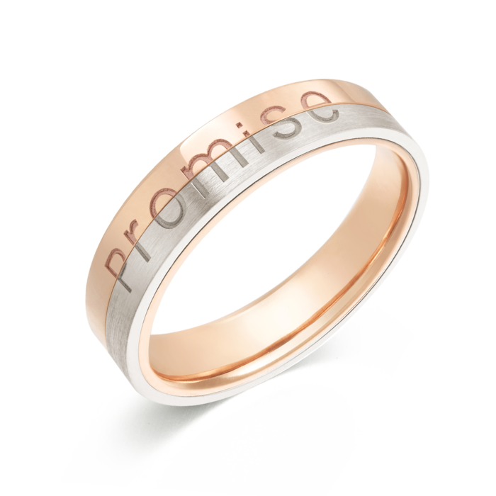 PROMESSA - Promessa 18K White & Rose Gold Ring 