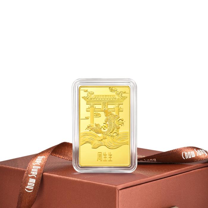 生生有禮魚躍龍門10克珍藏黃金金片_計價黃金| 點睛品(Chow Sang Sang
