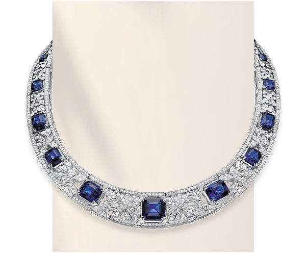 V&A Crowning Achievement: a Royal Blue sapphire and diamond necklace