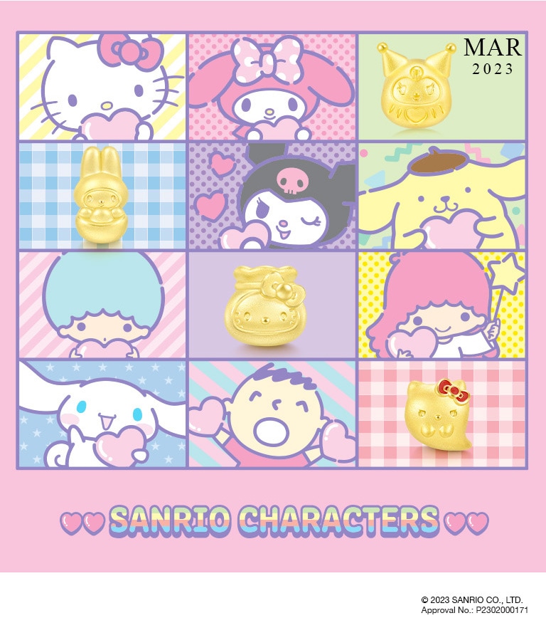 Chow Sang Sang Sanrio 12846R Bague Hello Kitty en or massif 999 24 carats  avec cœur pour femme et fille, Or, métal, Non connu : : Mode