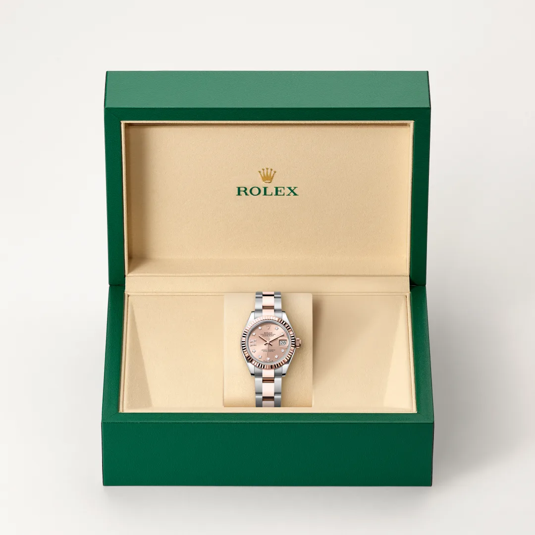 ROLEX ロレックス S箱 ベージュ空箱 Rolex Lady-Datejust Oystersteel and Everose gold, M279171-0028