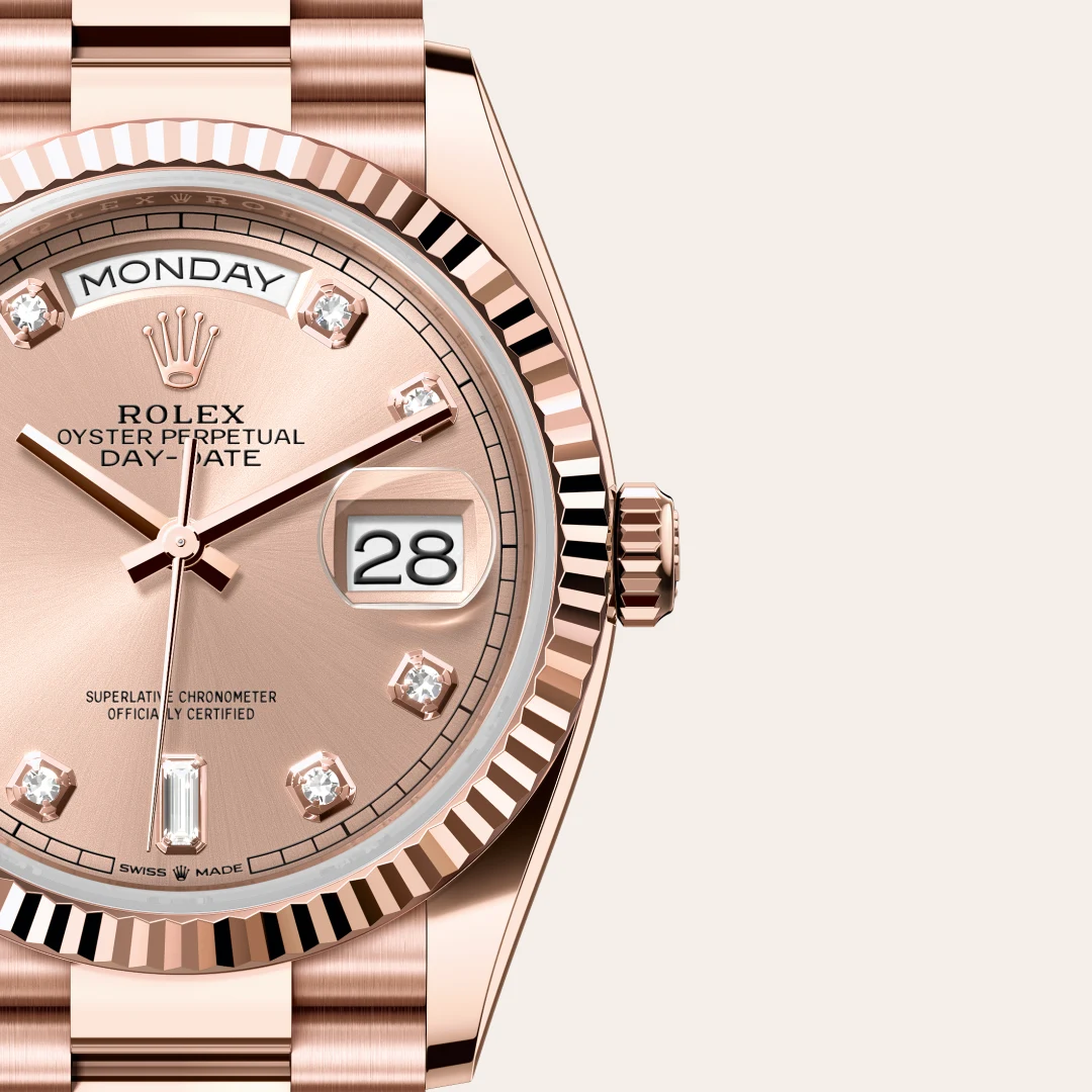 Rolex Day-Date 36 18 ct Everose gold, M128235-0009 | Chow Sang