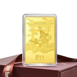 「珍藏篇」999.9黃金魚躍龍門金片(100克)