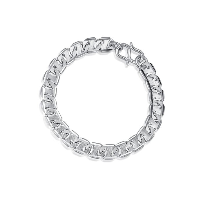 足鉑金 手鍊 | 周生生珠寶 | 機織素鍊 | 09087B - 1