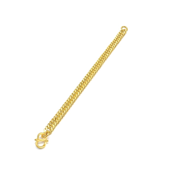 999.9黃金 手鍊 | 周生生珠寶 | 機織素鍊 | 09225B - 4