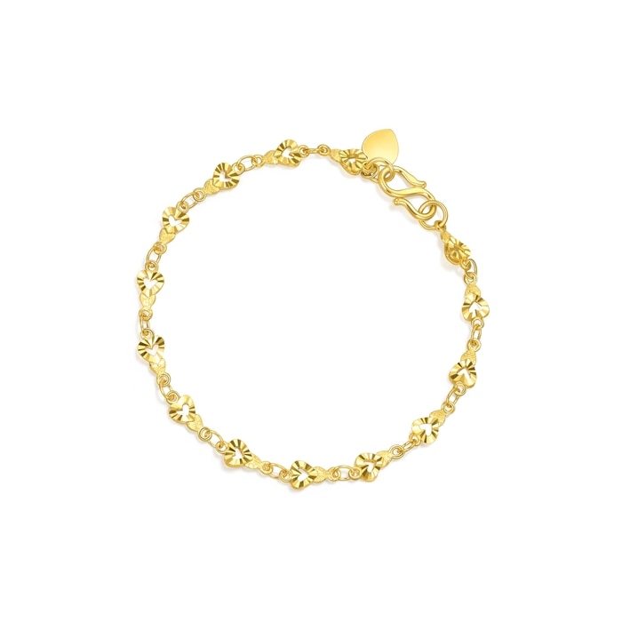 Buy Italian 14K Yellow Gold Over and Sterling Silver Saturno Bracelet (7.00  In) with 1 Inch Extender 5 Grams at ShopLC.