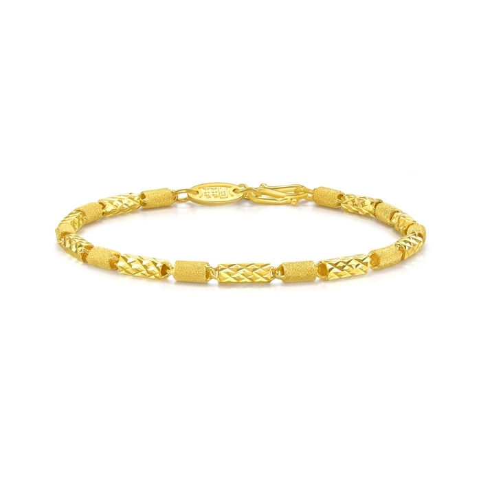 【送料&関税込】Patou Brass Bracelet 999.9 Gold Bracelet | 25784B(17 cm/~0.106 tael) | Chow Sang