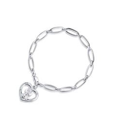 「Hello Kitty」18K白色黃金鑽石手鍊