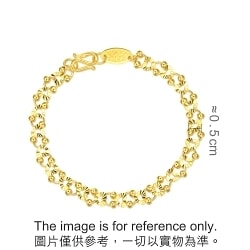 【gold】S925 saikoro bracelet (B42) 999.9 Gold Bracelet | 28352B(19 cm/~0.619 tael) | Chow Sang