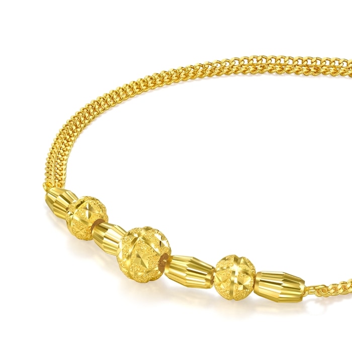 【送料&関税込】Patou Brass Bracelet 999.9 Gold Bracelet | 25784B(17 cm/~0.106 tael) | Chow Sang