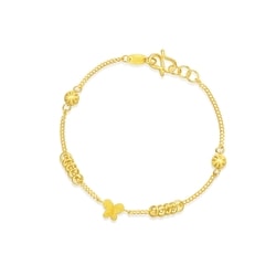 999.9黃金蝴蝶手鍊