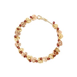 18K Gold Rhodolite Bracelet