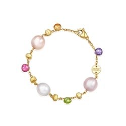 「Paradise」18K黃色黃金淡水珍珠手鍊