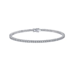 「永恆之頌」18K白色黃金鑽石手鍊