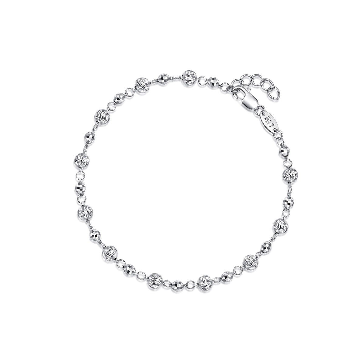 950鉑金手鍊| 77310B(18厘米/約0.132兩) | 周生生官方網上珠寶店