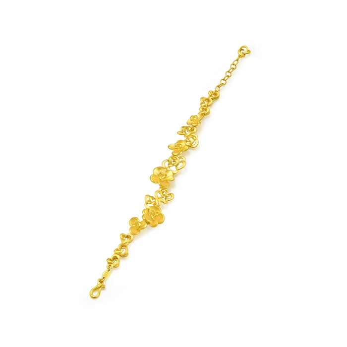 Chinese Wedding Collection - 'Floral' 999.9 Gold Bracelet