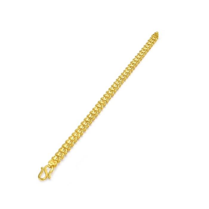 【HYERES LOR】23SS★ Surgical Chain Yellow Bracelet S 999.9 Gold Bracelet | 84777B(17 cm/~0.324 tael) | Chow Sang