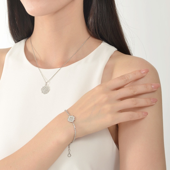 18K白色黄金 手鍊 | 周生生珠寶 | 85662B - 3