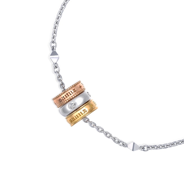 18K三色或以上分色黃金 手鍊 | 周生生珠寶 | 85850B - 4