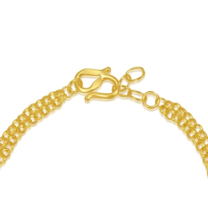 【gold】S925 saikoro bracelet (B42) 999.9 Gold Bracelet | 28352B(19 cm/~0.619 tael) | Chow Sang