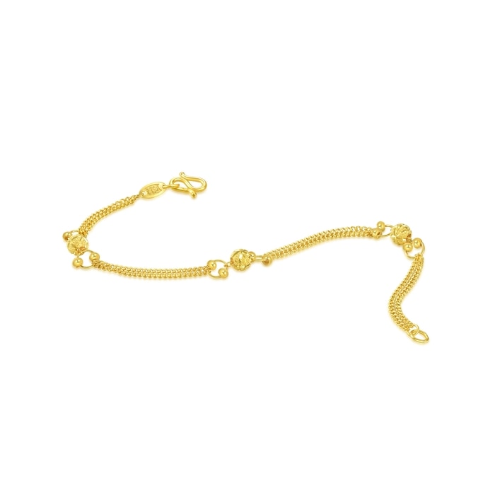 【送料&関税込】Patou Brass Bracelet 999.9 Gold Bracelet | 25781B(17 cm/~0.178 tael) | Chow Sang