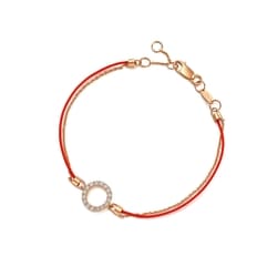 'Love Knot' 18K Rose Gold Diamond Bracelet
