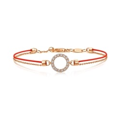 'Love Knot' 18K Rose Gold Diamond Bracelet