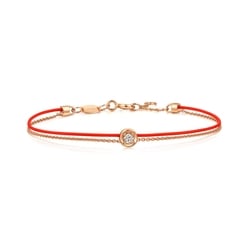 'Love Knot' 18K Rose Gold Brown Diamond Bracelet