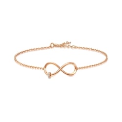 18K玫瑰金鑽石手鍊