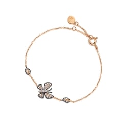 'Symphony' 18K Red & Black Gold Diamond Bracelet