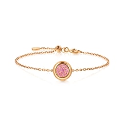 'Timeless' 18K Rose Gold Pink Sapphire Bracelet