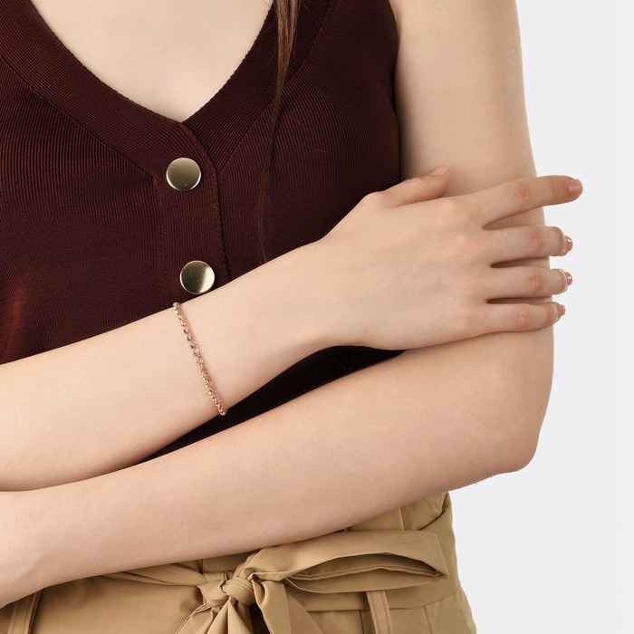 18K三色或以上分色黃金 手鍊 | 周生生珠寶 | 薄荷系列 | 91150B - 2