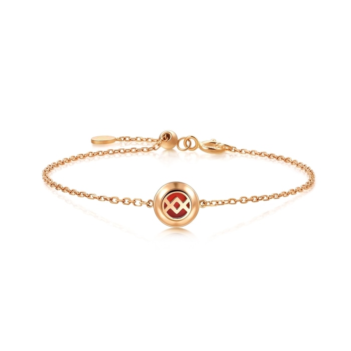 18K玫瑰金 手鍊 | 周生生珠寶 | 91237B - 4