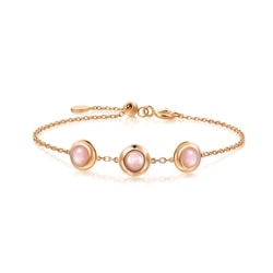 'Timeless' 18K Rose Gold Mother of Pearl Bracelet