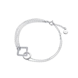 'Form' 18K White Gold Diamond Bracelet