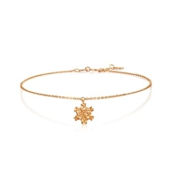 18K 紅色黃金雪花手鍊