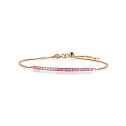 'Timeless' 18K Rose Gold Pink Sapphire Bracelet